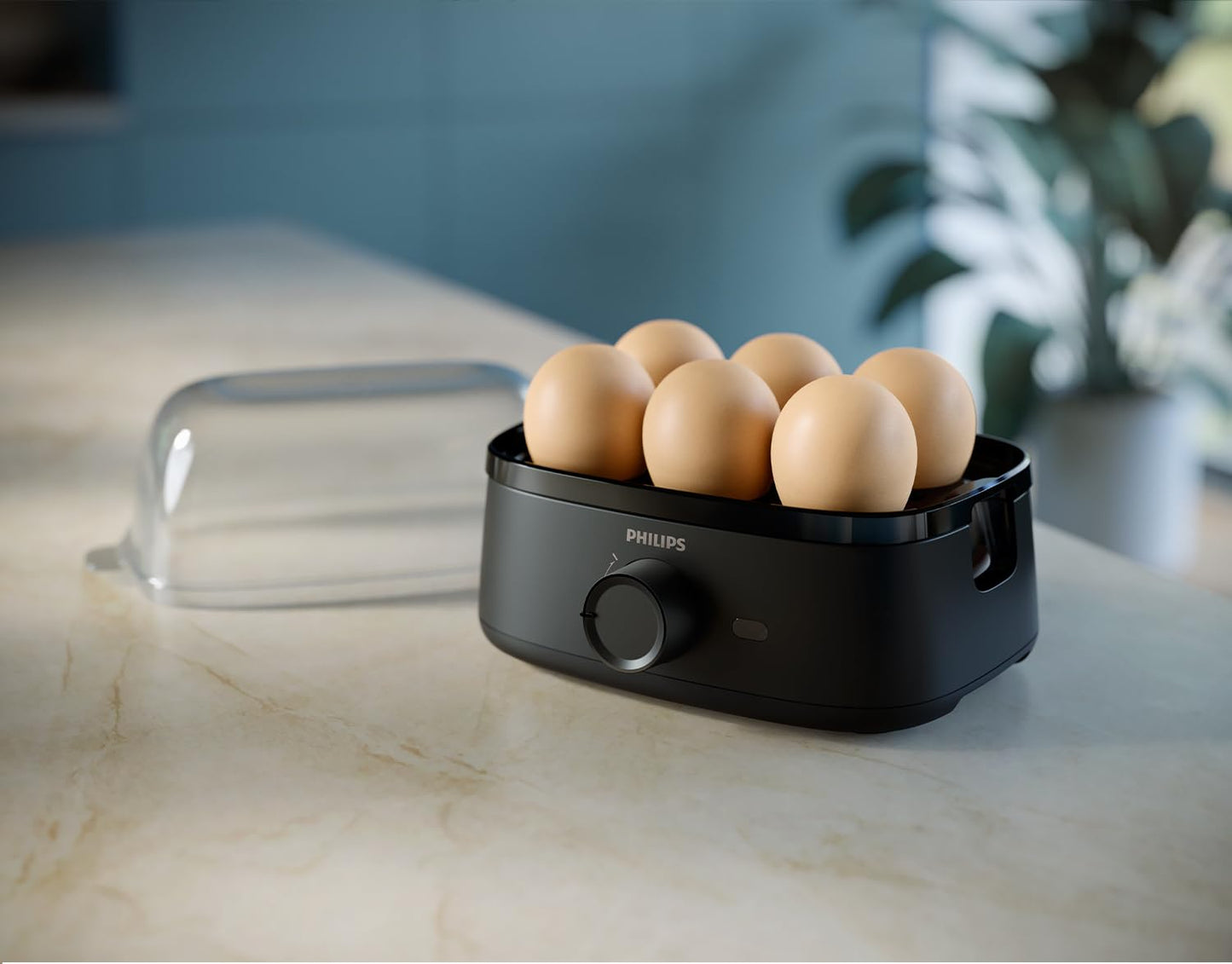 Philips 3000 Series HD9137/91 - Egg Cooker, 400W, Different Cooking Levels, Family Size, Black