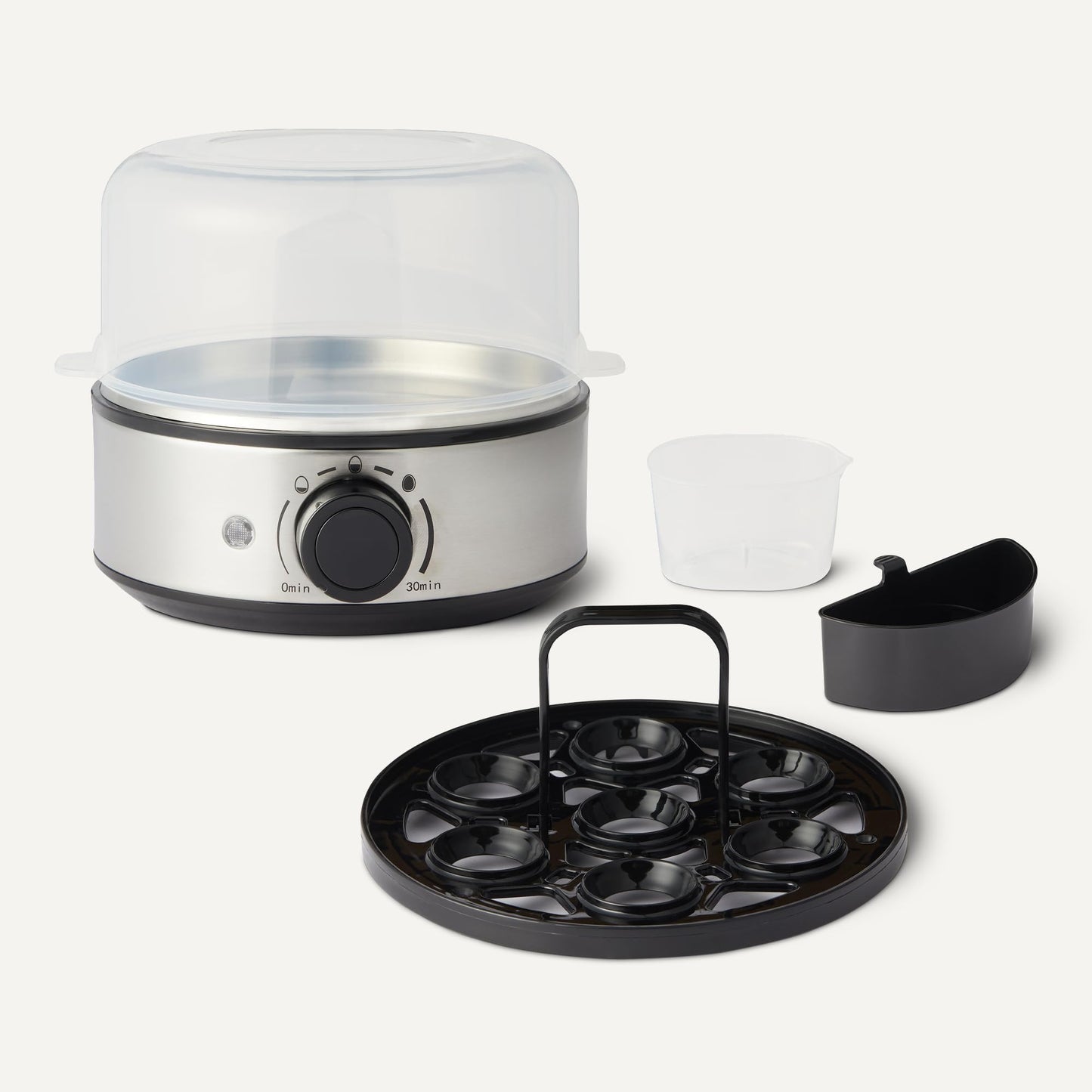 Amazon Basics Electric Egg Cooker, Boiler and Poacher, 7-Egg Capacity, BPA Free, Black